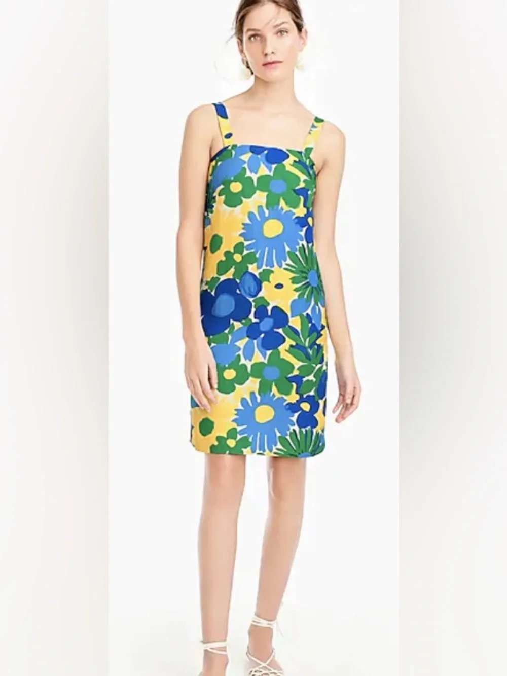 J.Crew shift dress morning floral EUC